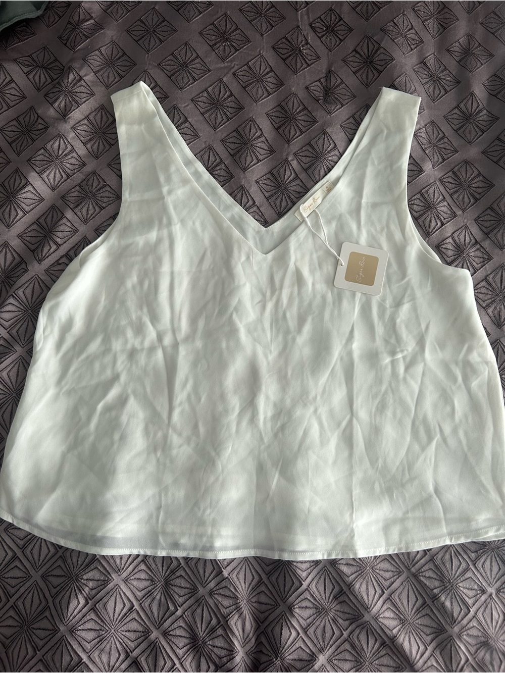 Women's V-Neck Camisole Tank Top - White